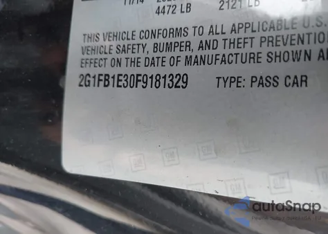 2015 Chevrolet Camaro 2Ls from USA, damaged, VIN 2G1FB1E30F9181329